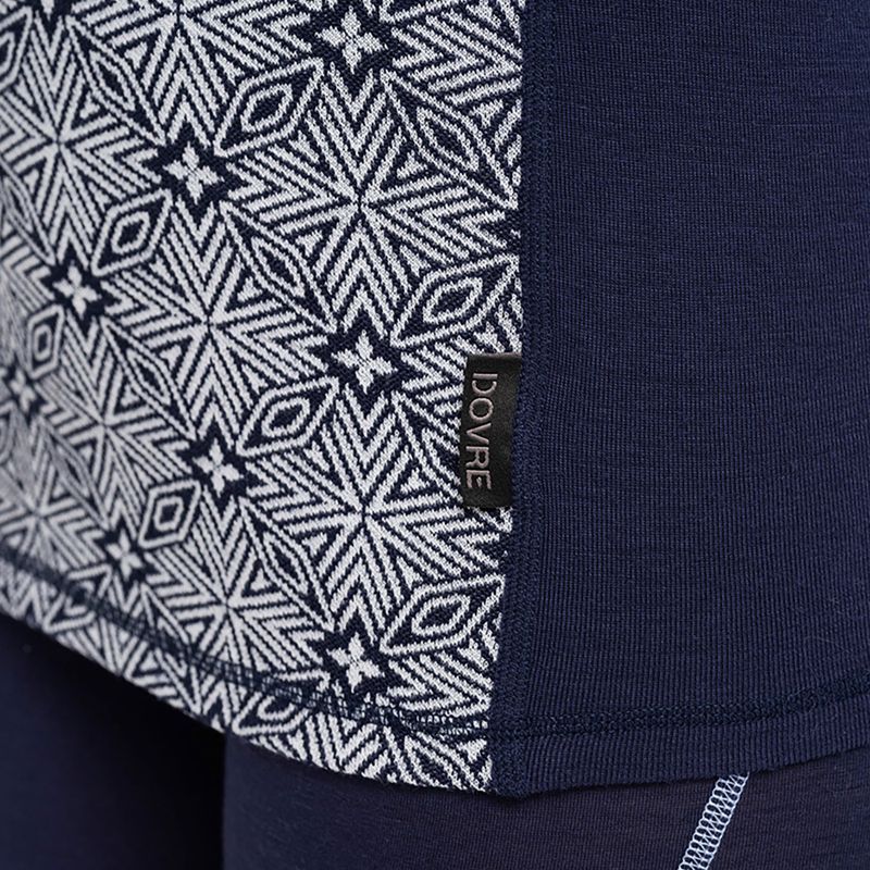Női Termoaktiv pulóver Dovre Wool Organic Half Zip navy 5