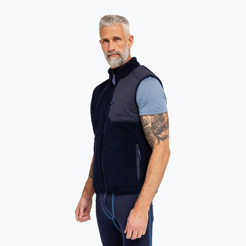 Férfi ujjatlan Dovre Teddy Fleece navy 2