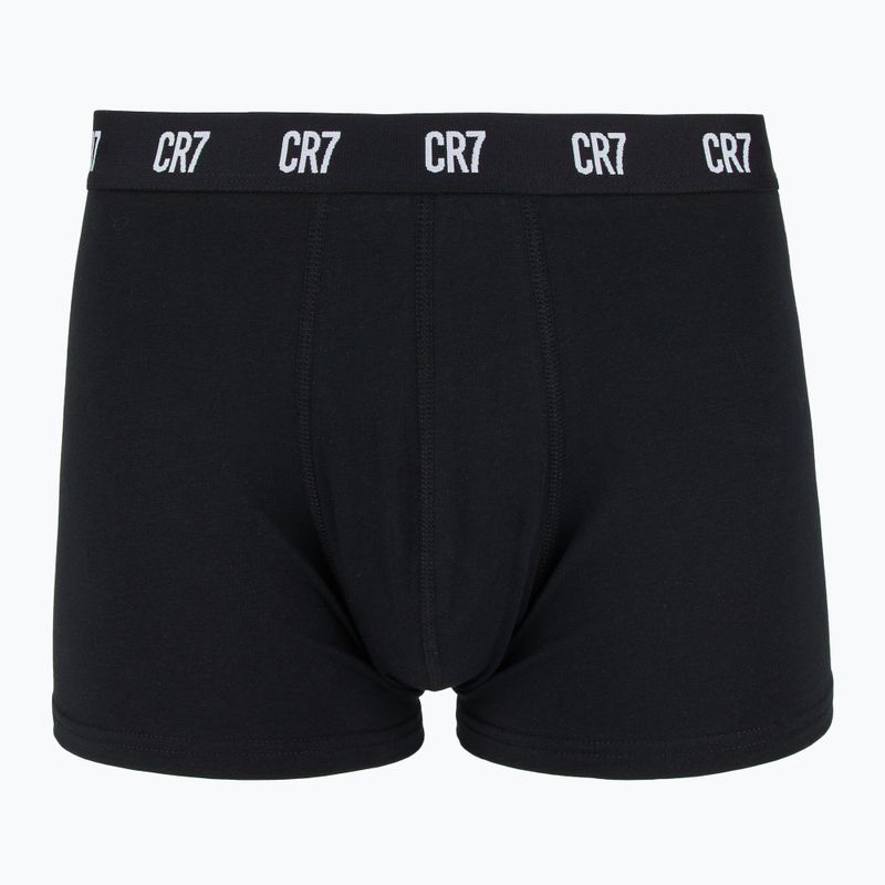 Férfi CR7 Basic Trunk boxeralsó 3 pár fehér/ szürkésnarancs/ fekete 2