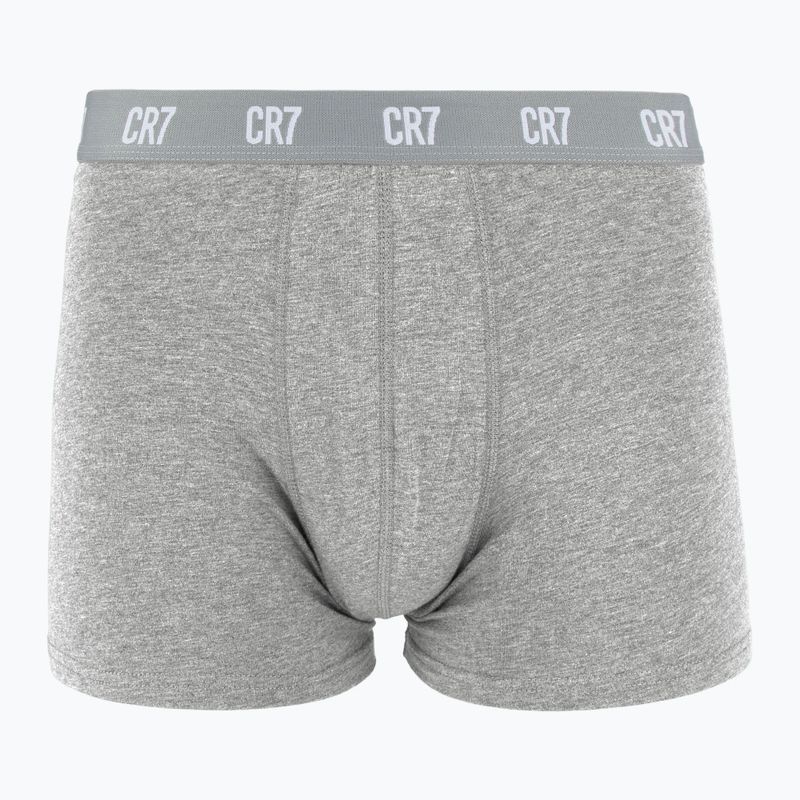 Férfi CR7 Basic Trunk boxeralsó 3 pár fehér/ szürkésnarancs/ fekete 3