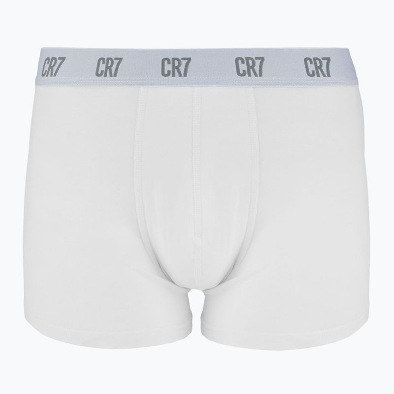 Férfi CR7 Basic Trunk boxeralsó 3 pár fehér/ szürkésnarancs/ fekete 4