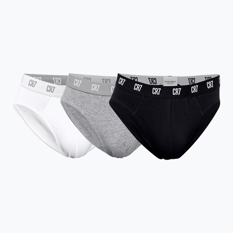 Férfi CR7 Basic Brief 3 pár fekete/szürke/fehér