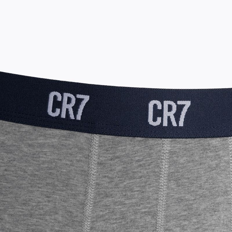 Férfi CR7 Basic Trunk boxeralsó 3 pár szürke melange/fehér/tengerészkék 7