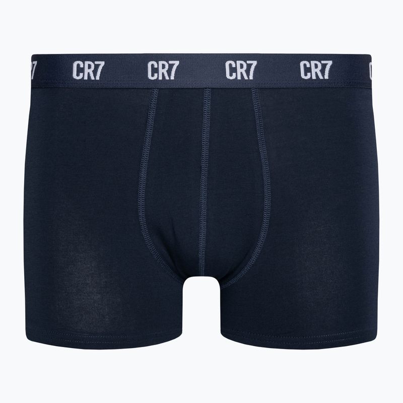 Férfi CR7 Basic Trunk boxeralsó 3 pár szürke melange/fehér/tengerészkék 8