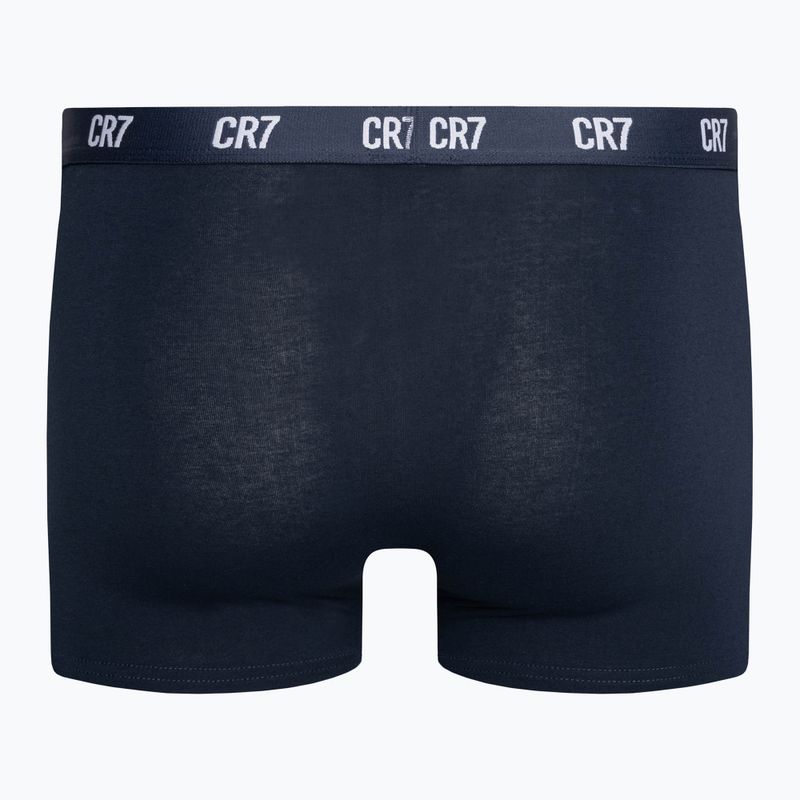 Férfi CR7 Basic Trunk boxeralsó 3 pár szürke melange/fehér/tengerészkék 9