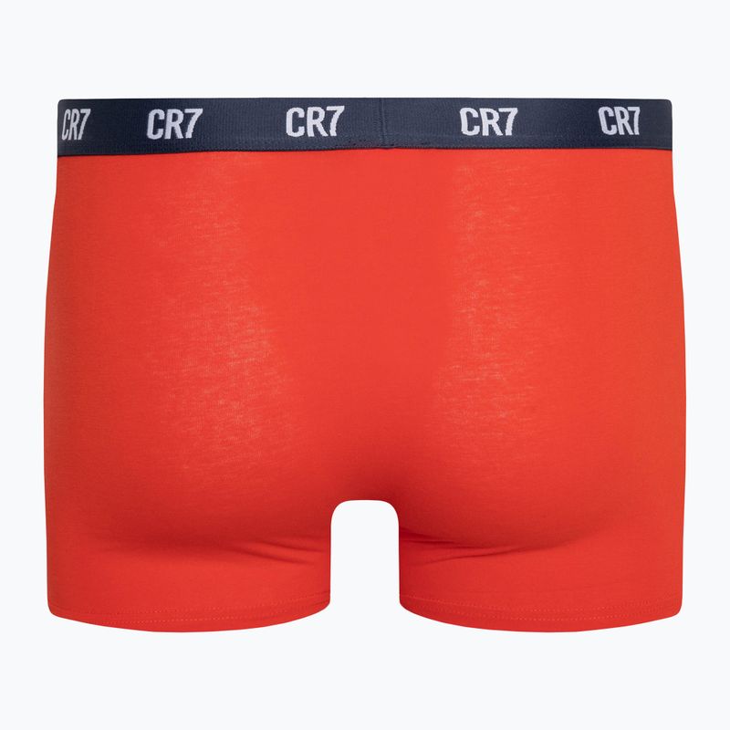 Férfi CR7 Basic Trunk boxeralsó 3 pár szürke melange/piros/tengerészkék 6