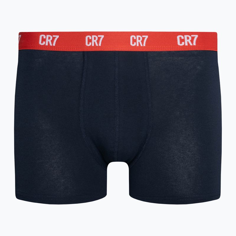 Férfi CR7 Basic Trunk boxeralsó 3 pár szürke melange/piros/tengerészkék 8