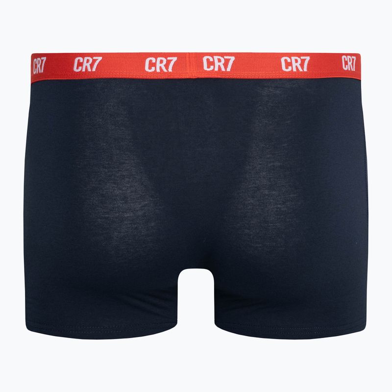 Férfi CR7 Basic Trunk boxeralsó 3 pár szürke melange/piros/tengerészkék 9