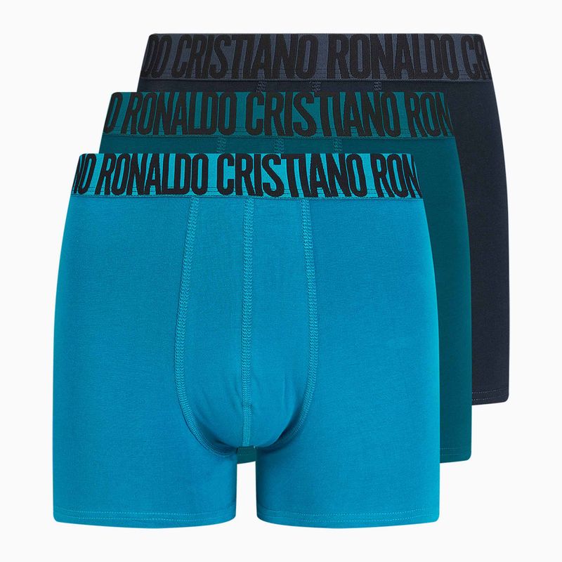 Férfi CR7 Basic Trunk boxeralsó 3 pár kék/tengerészkék