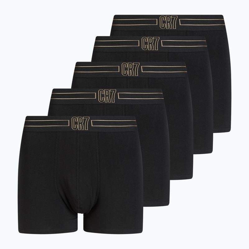 Férfi CR7 Basic Trunk boxeralsó 5 pár fekete/arany