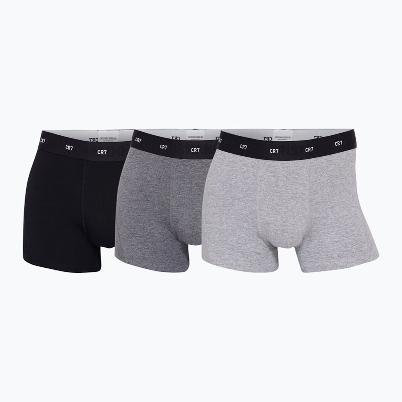 Férfi boxeralsó CR7 Bamboo Trunk FSC 3 darab black/dark grey/grey 11