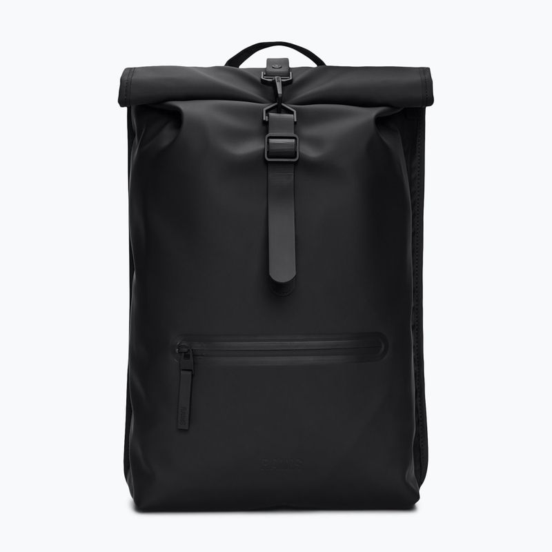 városi hátizsák Rains Rucksack Rolltop W3 13 l black