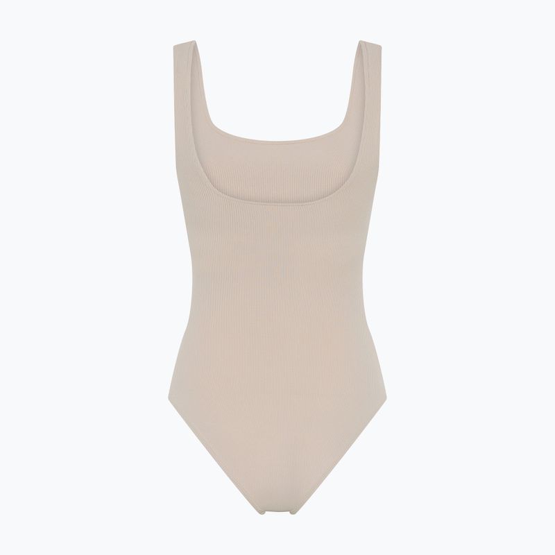 Girlfriend Collective Penny Square Neck krém női tréning body 8