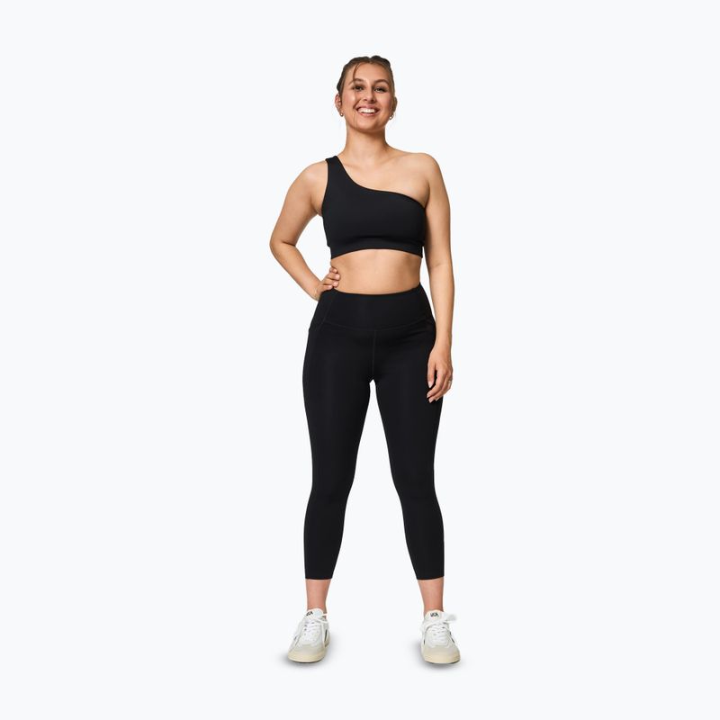 Girlfriend Collective Bianca One Shoulder edzőmelltartó fekete 2