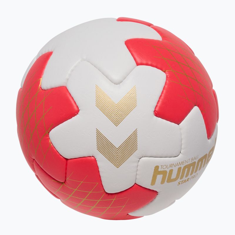 Kézilabda Hummel Star Pro HB off white/red/gold size 3 2