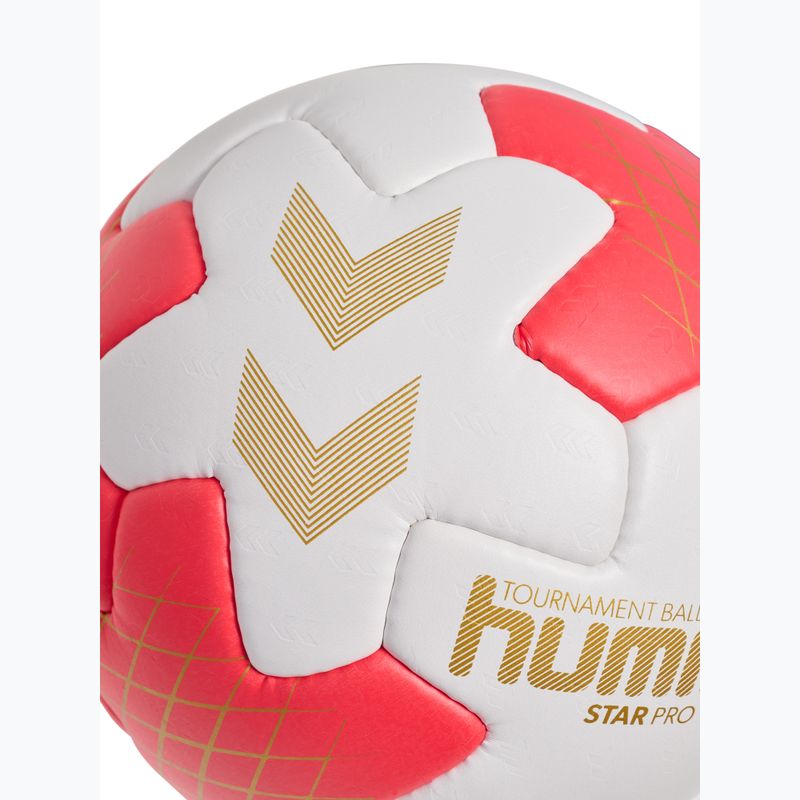 Kézilabda Hummel Star Pro HB off white/red/gold size 3 4