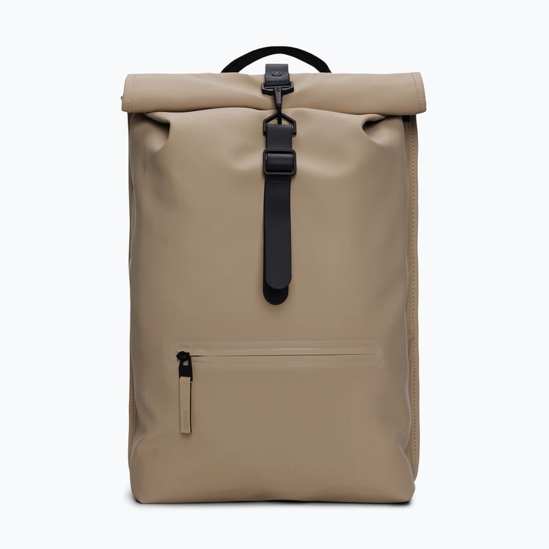 Városi hátizsák Rains Rucksack Rolltop Beige
