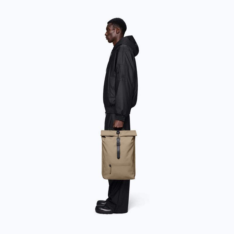 Városi hátizsák Rains Rucksack Rolltop Beige 5