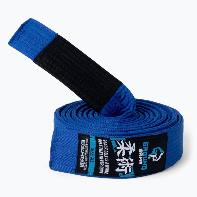 Férfi brazil Jiu-Jitsu öv Ground Game kék GIBELTBLU01