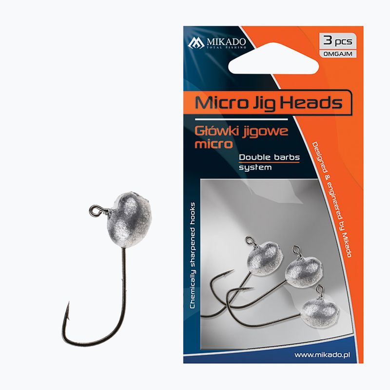 Mikado Micro 4g 3db jig fej fekete OMGAJM4-1-N