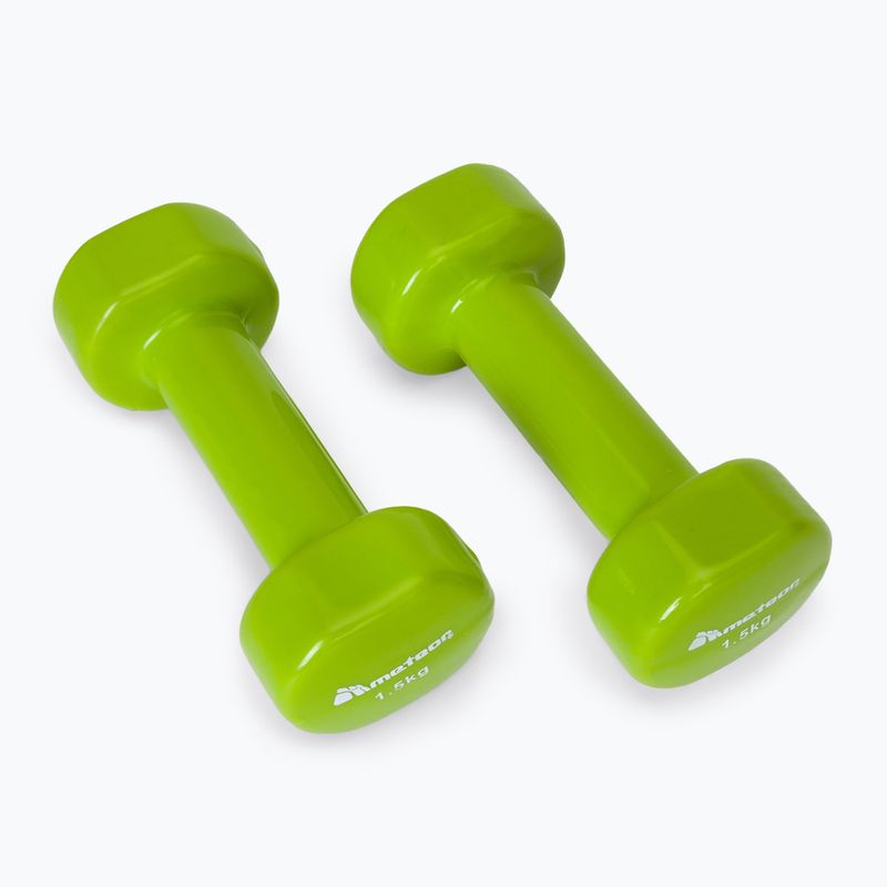 Meteor súlyzók 2 x 1 5 kg zöld 30183 2