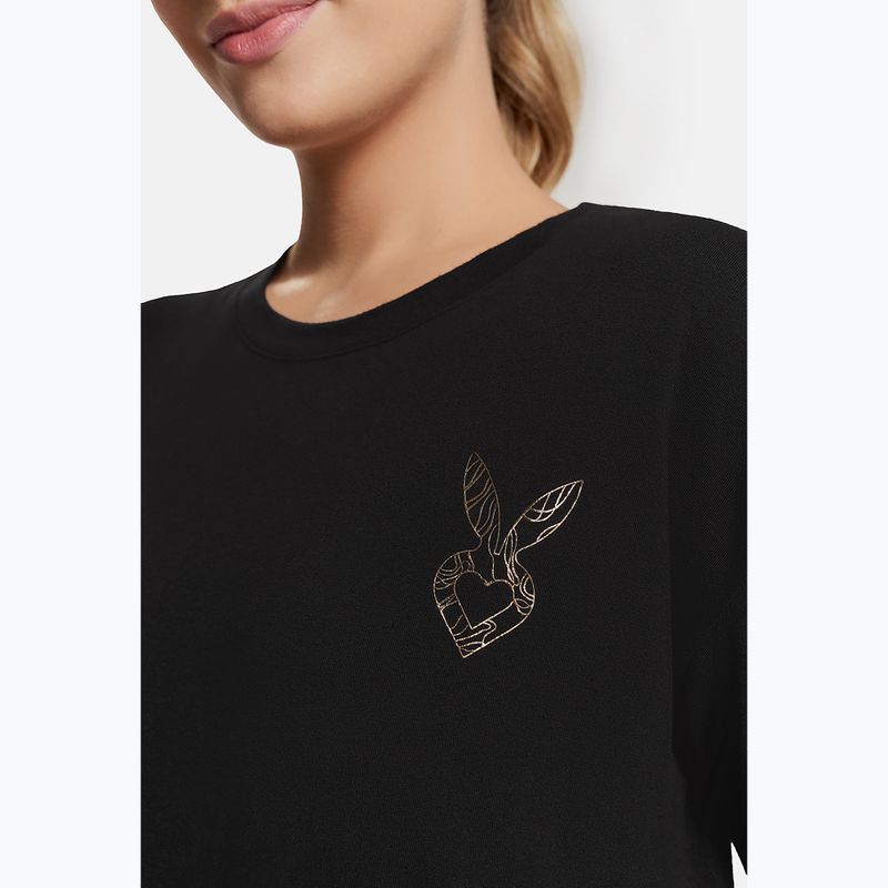 Női edzőpóló Cardio Bunny Világos fekete 5