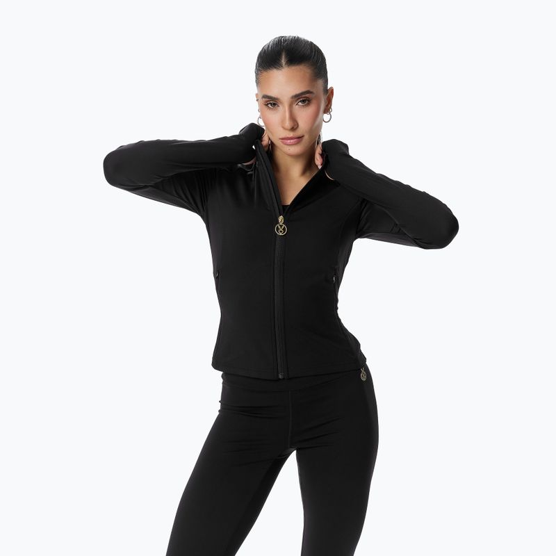 Női edzőpulóver Cardio Bunny Zipper Blouse black 5