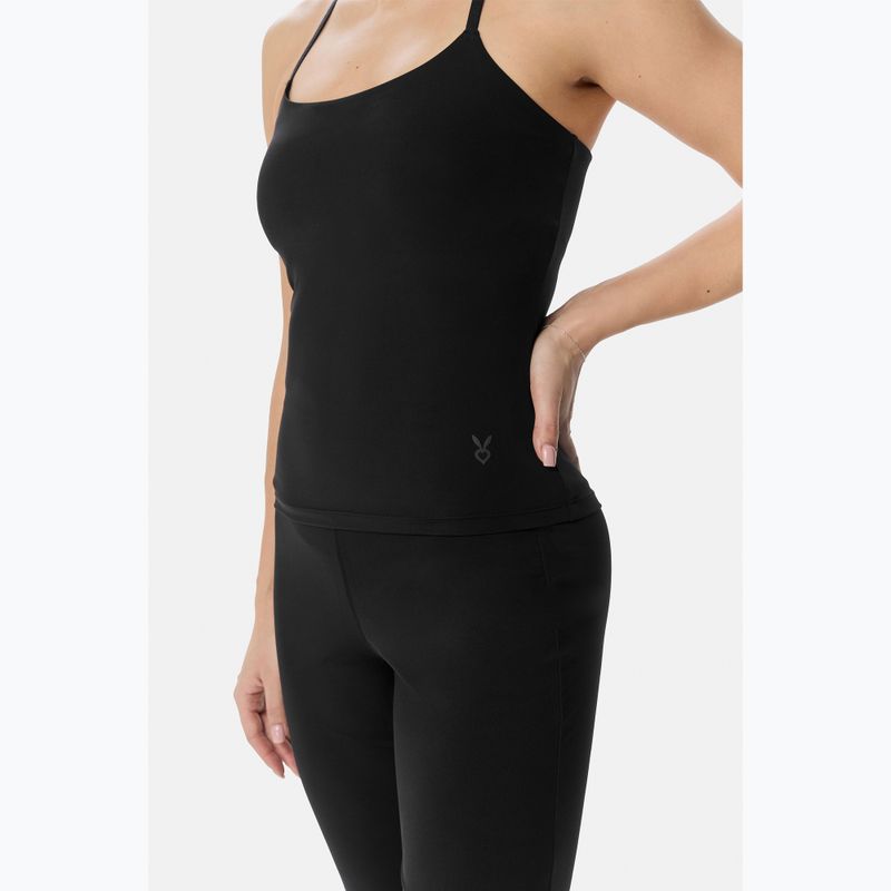 Női edzőpóló Cardio Bunny With Built-in Black bra 4