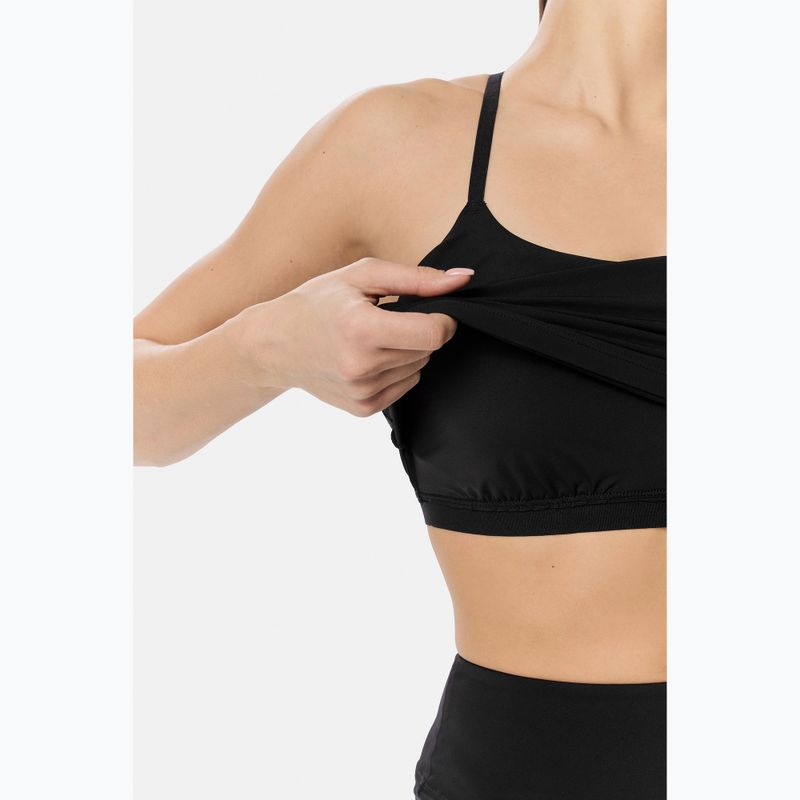 Női edzőpóló Cardio Bunny With Built-in Black bra 5