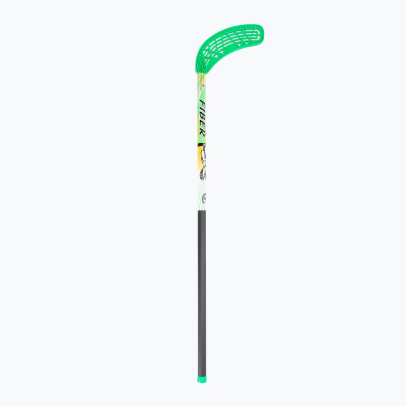 Unibros Fiber floorball szett 10 bot + 5 labda zöld-sárga 02807 2