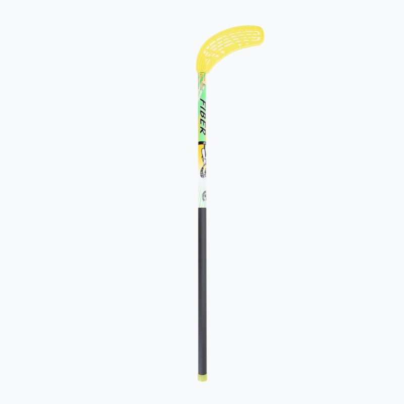 Unibros Fiber floorball szett 10 bot + 5 labda zöld-sárga 02807 3