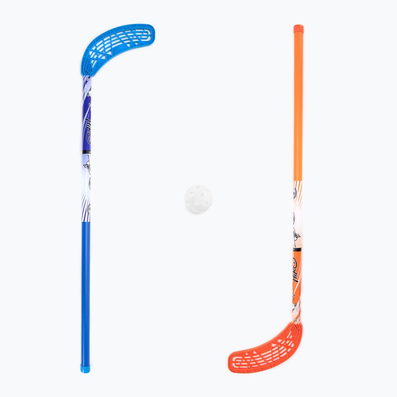Unibros Hiko floorball szett 10 bot + 5 labda piros/kék 01814