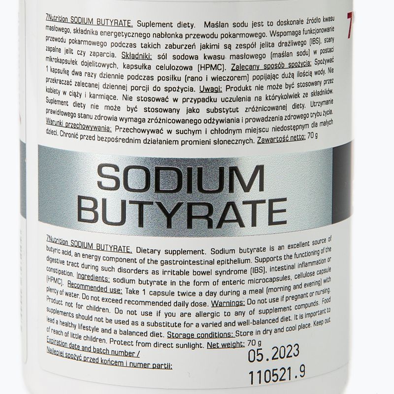 Nátrium-butirát 580mg 7Nutrition béltámogató 100 kapszula 7Nu000416 3