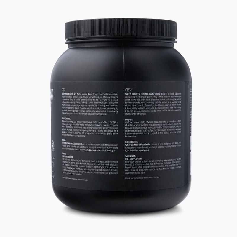 Tejsavófehérje izolátum Raw Nutrition 900g málna WPI-59017 2