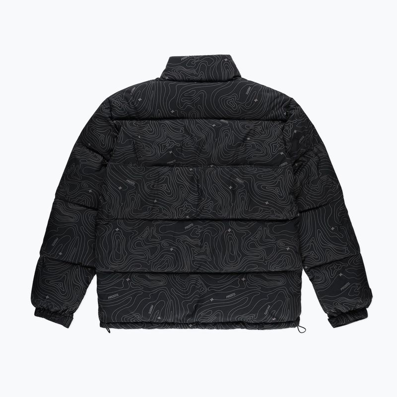 Férfi PROSTO Puff Pattern pehelypaplan dzseki fekete KL222MOUT1052 3