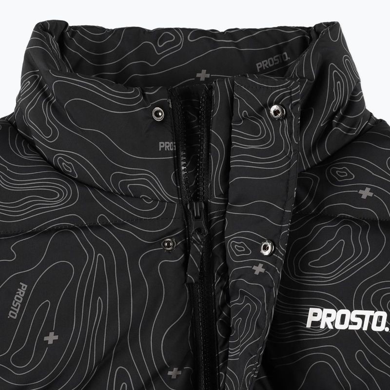Férfi PROSTO Puff Pattern pehelypaplan dzseki fekete KL222MOUT1052 4