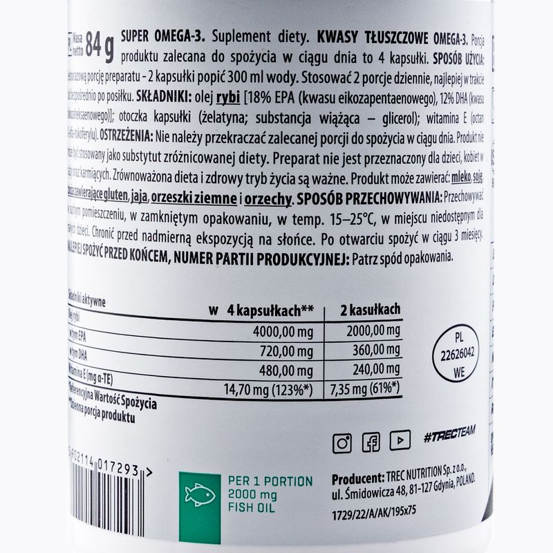 Super Omega 3 Trec zsírsavak 60 kapszula TRE/165 3