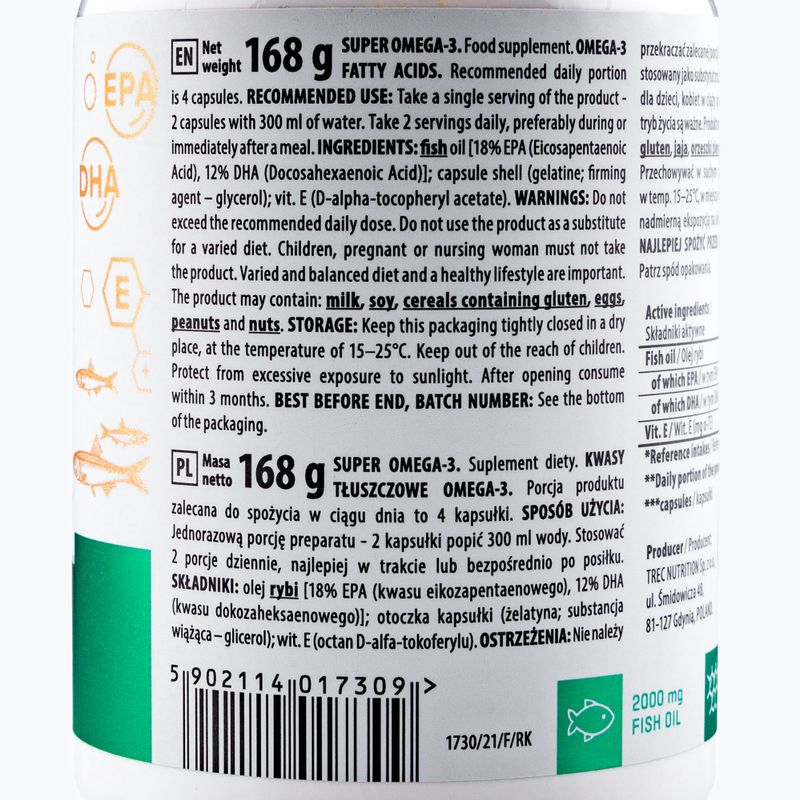 Super Omega 3 Trec zsírsavak 120 kapszula TRE/001 3