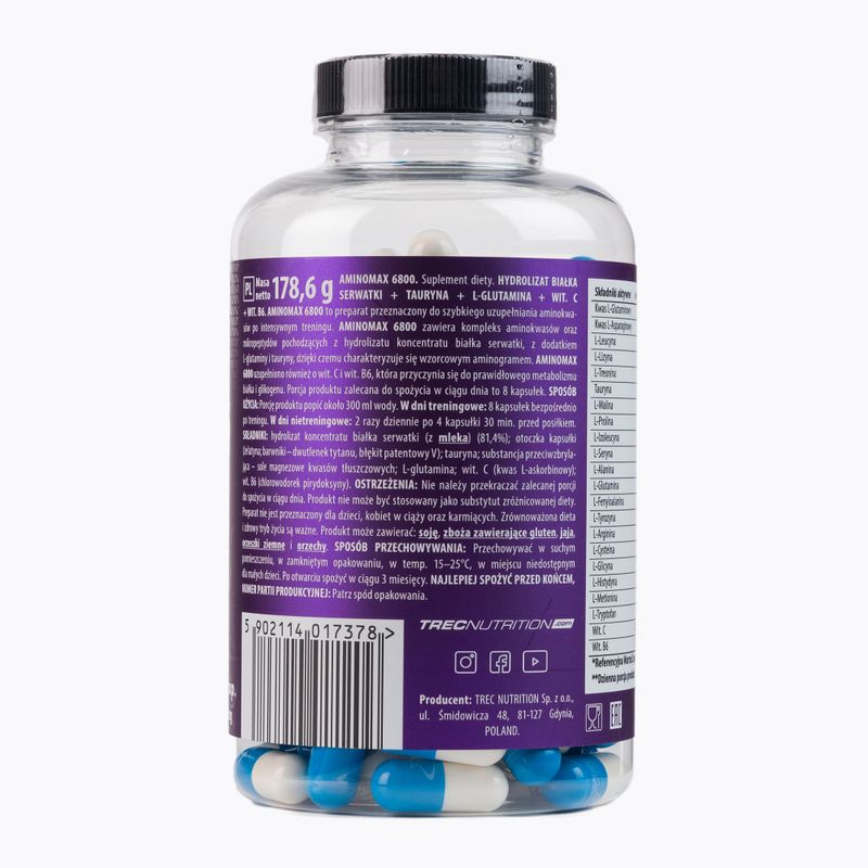 Amino Max Trec 6800 aminosavak 160 kapszula TRE/083 2