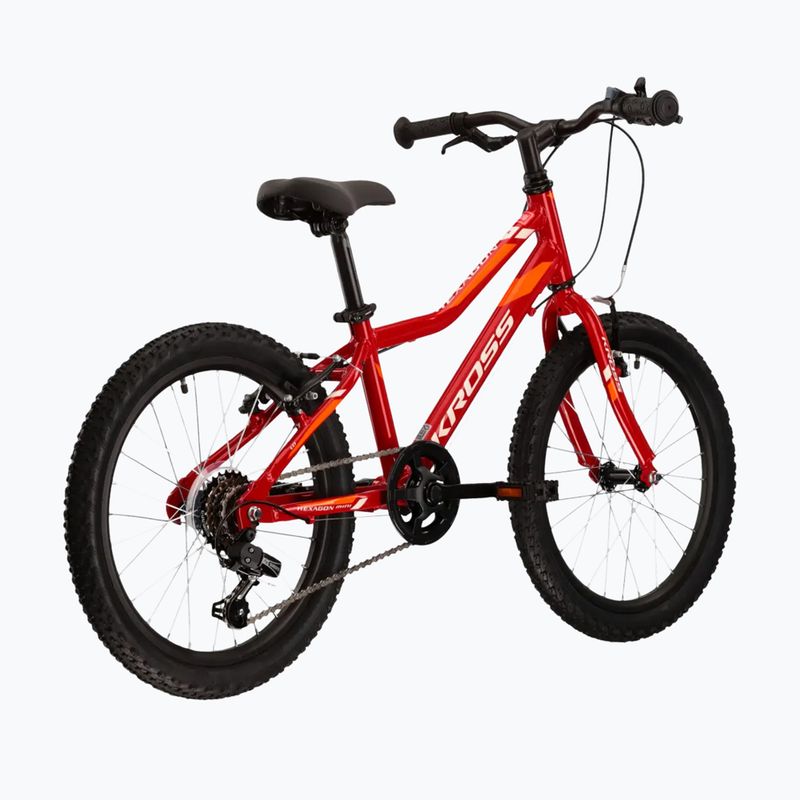 Gyermekkerékpár KROSS Hexagon Mini 1.0 red/white/gloss 3