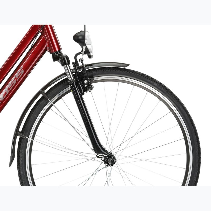 Városi kerékpár KROSS Sentio 1.0 ruby/grey/gloss 6