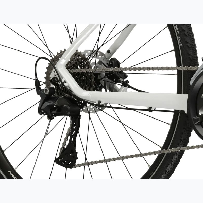 Női cross kerékpár KROSS Evado 7.0 In white/turquoise/gloss 8