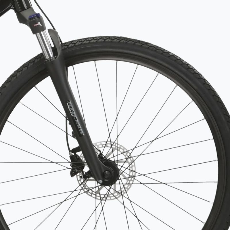 Női cross kerékpár KROSS Evado 5.0 In black/turquoise/gloss 6