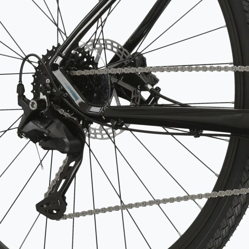 Női cross kerékpár KROSS Evado 5.0 In black/turquoise/gloss 10