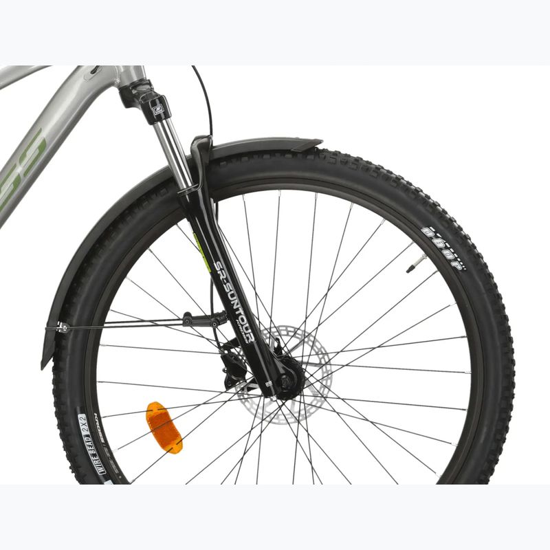 Hegyi kerékpár KROSS Hexagon 4.0 EQ 27,5" silver/green/gloss 6