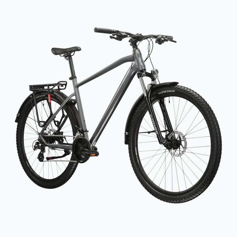 Hegyi kerékpár KROSS Hexagon 2.0 EQ 27,5" grey/dark grey/gloss 2