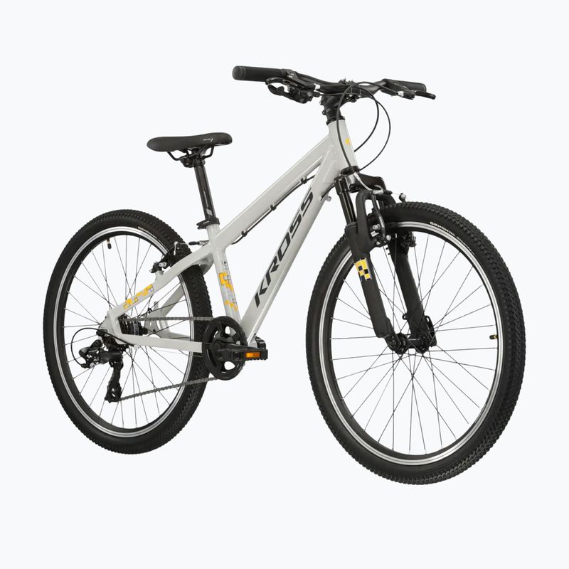 Gyermekkerékpár KROSS Dust Jr 1.0 grey/black/gloss 2