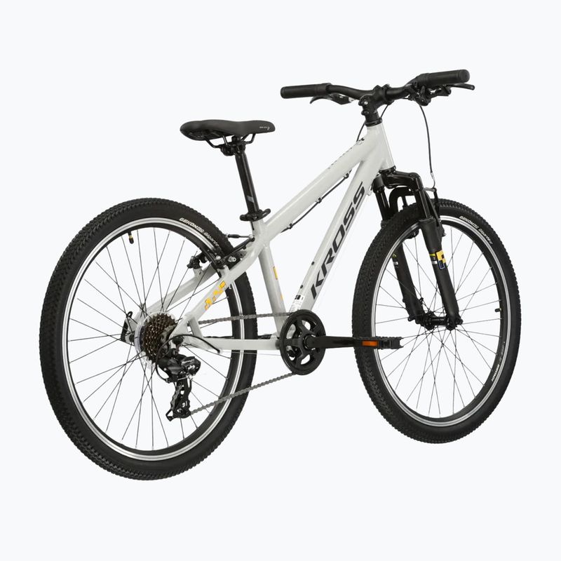 Gyermekkerékpár KROSS Dust Jr 1.0 grey/black/gloss 3