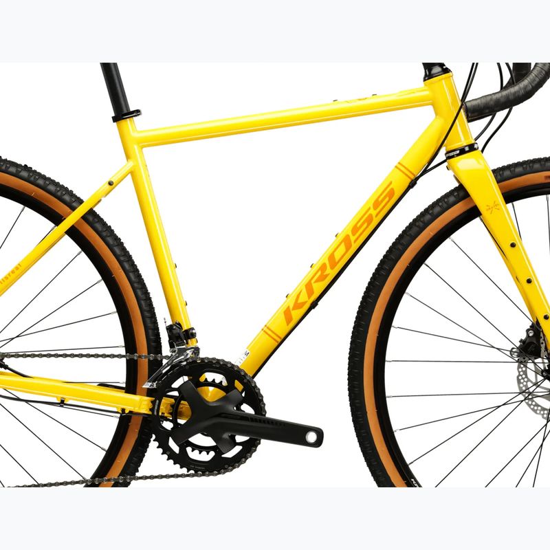Gravel kerékpár KROSS Esker 4.0 yellow/orange/gloss 12