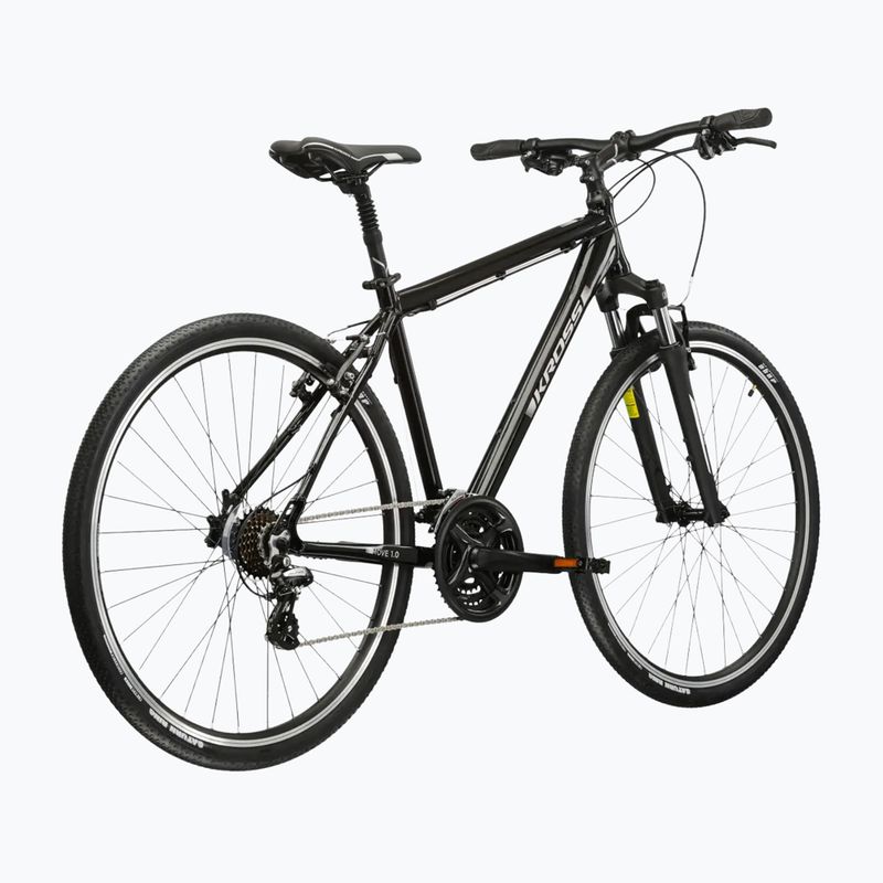 Férfi városi kerékpár KROSS Move 1.0 black/silver/gloss 3